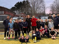 Special guests attended Crediton Youth FC girls training
