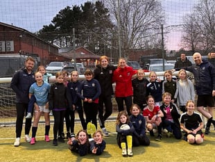 Special guests attended Crediton Youth FC girls training
