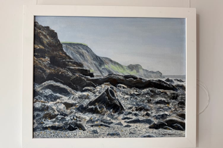 A North Cornwall scene by Justin Beament.  AQ 7173
