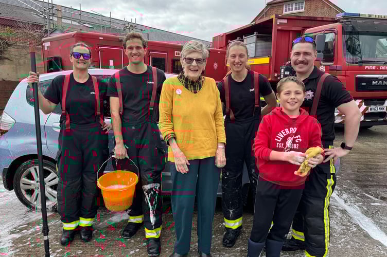Mary Nunn from Cheriton Fitzpaine took her car along for a good wash.  AQ 7605
