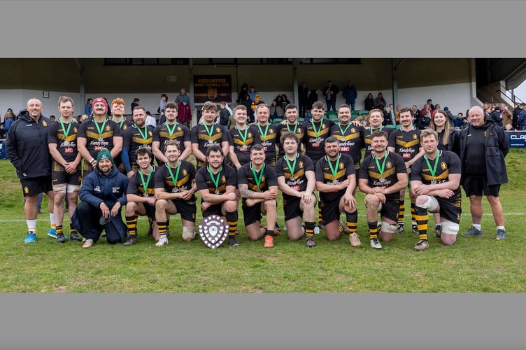 Crediton Rugby Club First Team are the Devon Senior Shield winners.
