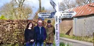 Hittisleigh preserves heritage with new wooden signposts