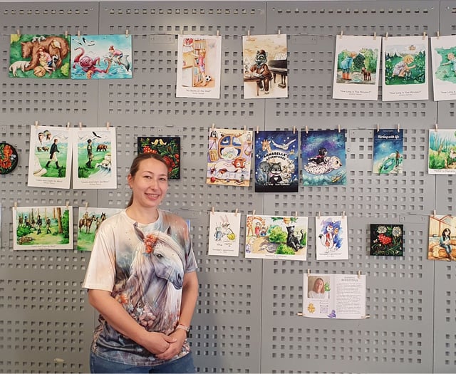 Ukrainian artist’s exhibition at Crediton Library
