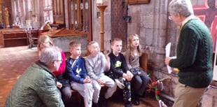 Crediton pupils learn about Easter at parish church