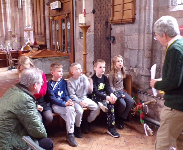 Crediton pupils learn about Easter at parish church
