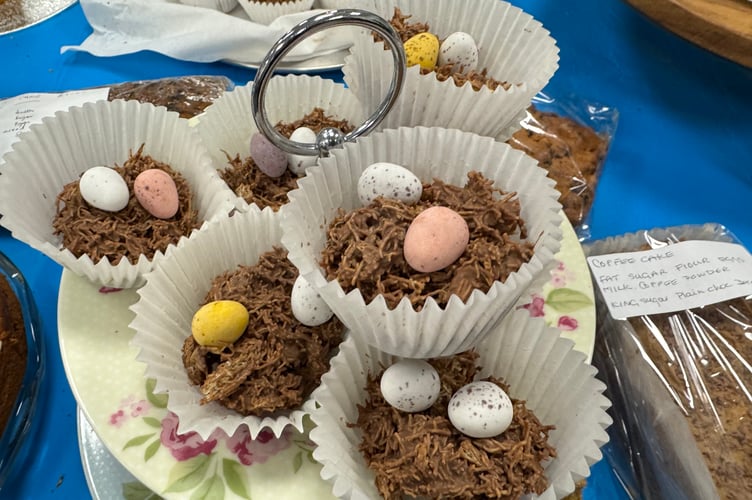 Cakes on sale at the Dolphin Stairlifts Bake Sale.  AQ 7885
