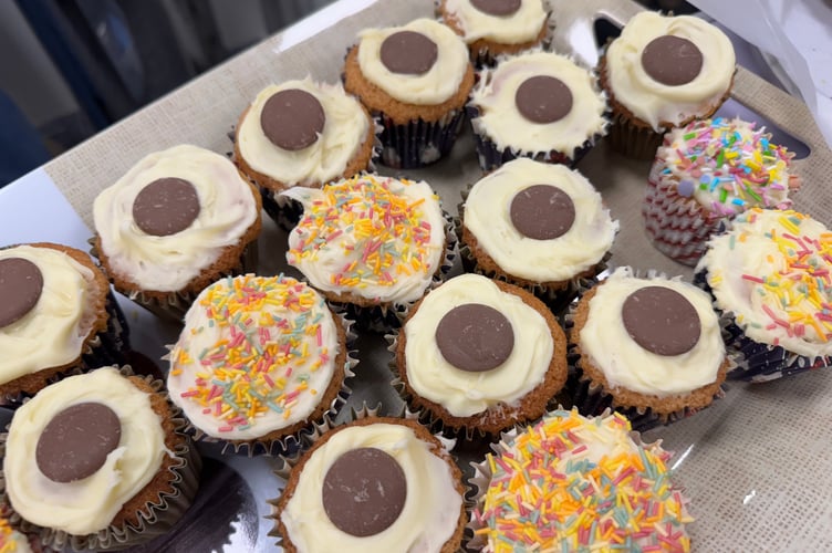 Cakes on sale at the Dolphin Stairlifts Bake Sale.  AQ 7884
