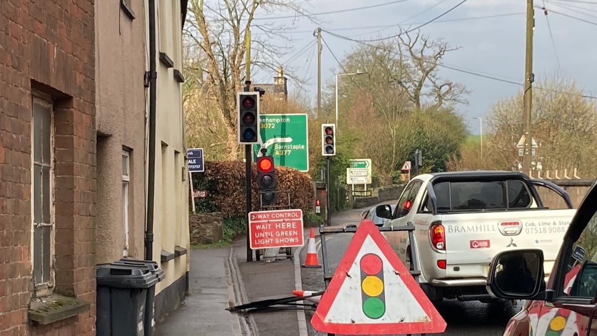 Copplestone road back to normal for weekend