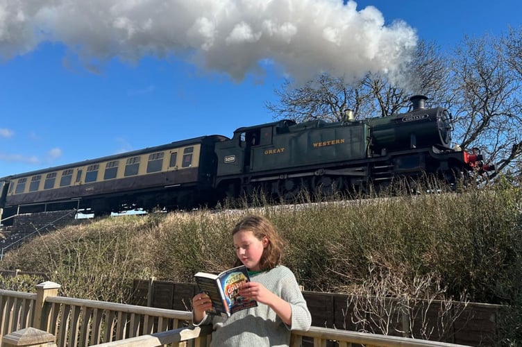 With a steam train