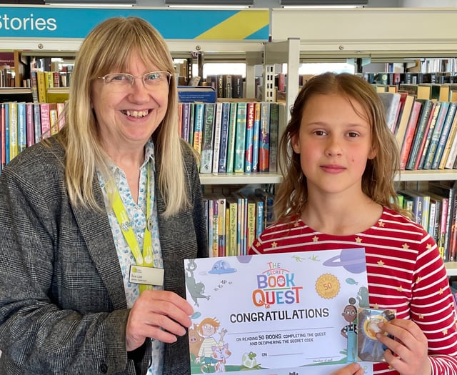 Jessica reads 50 books in library challenge