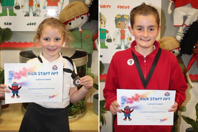 Winners Evie and Dexter of Hayward's Primary School