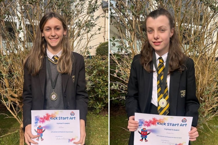 Winners Willow and Isabella of Queen Elizabeth's School