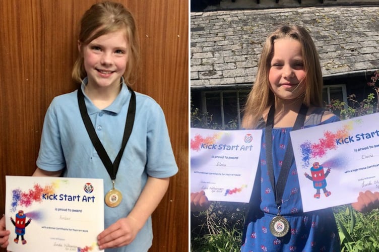 Winners Amber and Eloise of Landscore Primary School