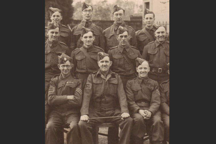 The exhibition includes several photos of local Home Guard units.
