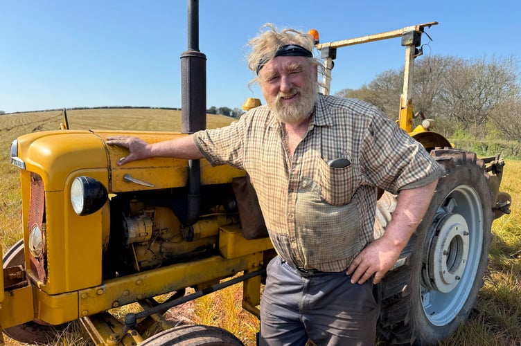 Johnny Butt enjoyed demonstrating ploughing at the Spring Working Day.  AQ 8055

