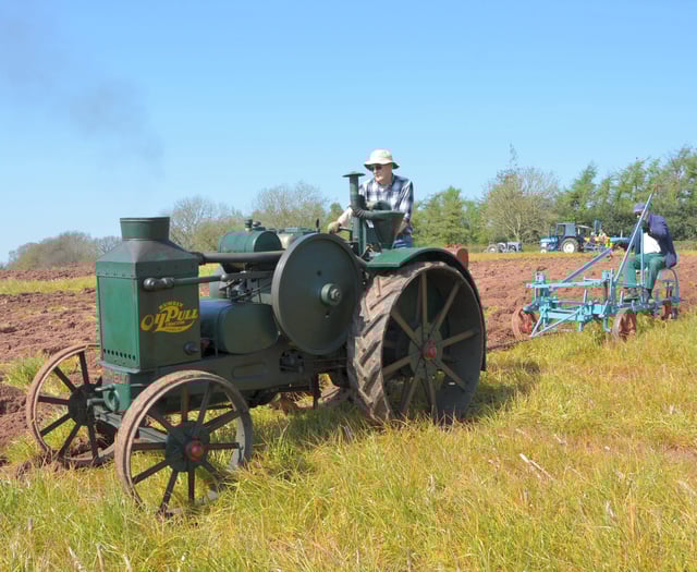 Rare plough and tractor on display at Crediton Working Day
