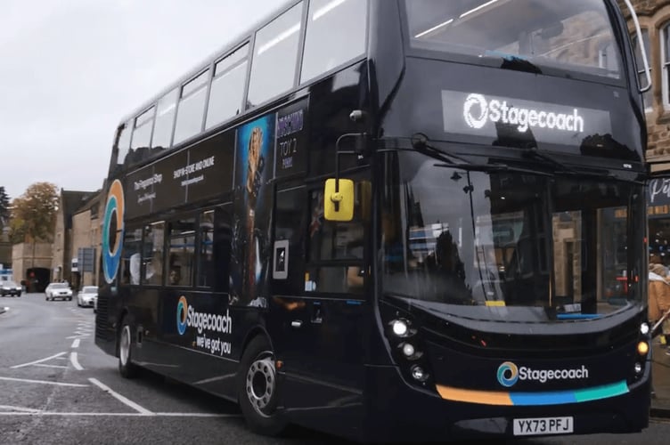 A bus featuring the new Stagecoach livery