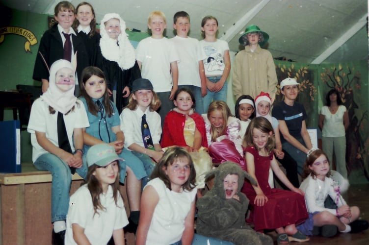 Children who took part in Cheriton Fitzpaine Drama Group's holiday play in August 2004. DSC02062