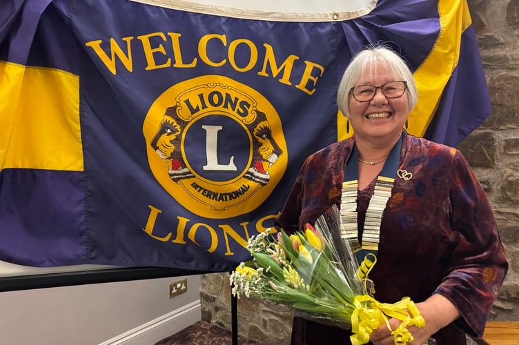 Crediton and District Lions President Ann Whitehouse.  AQ 8629
