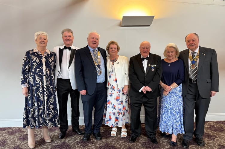 Some of the guests from other Lions Clubs at Crediton and District 47th Charter Anniversary celebration.  AQ 8580

