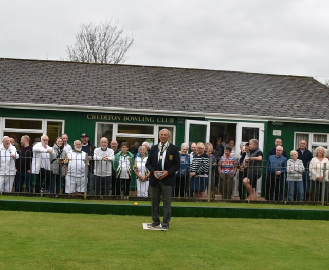 Steve opens season at Crediton Bowling Club
