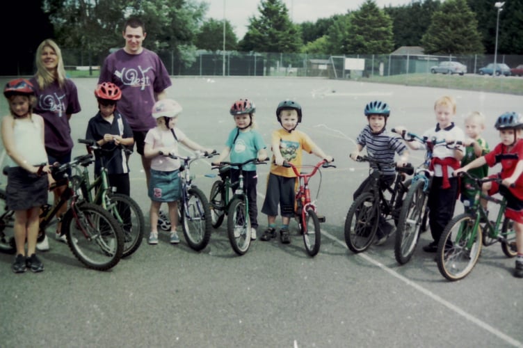 Cycling sessions were part of activities held at Lords Meadow Leisure Centre during the summer holidays in August 2004. DSC01726