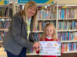 Amber reads 50 books in library challenge