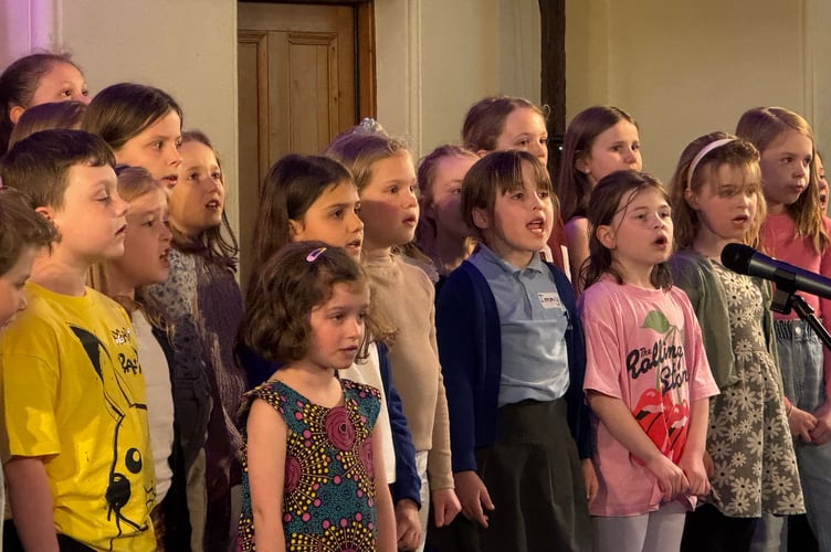 Singing out loud during Landscore School Spring Concert.  AQ 7258
