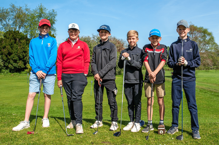 Some of the young golfers from various clubs competing in the Faldo Series at Downes