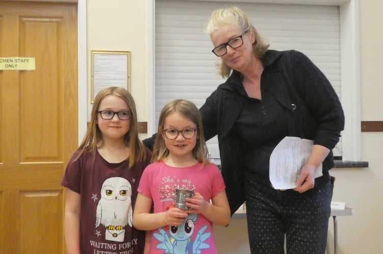 Lily-Ann and Bethany Mackie won awards for the Most Outstanding Children's Exhibit and for the Brownies prize