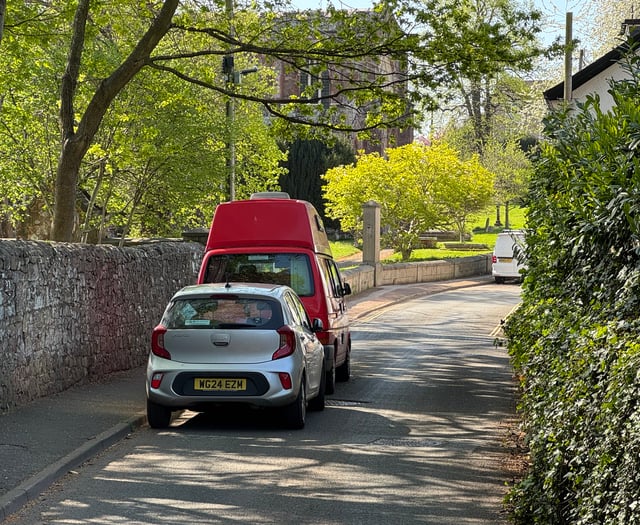 Parked vehicles causing serious highways issues in Crediton
