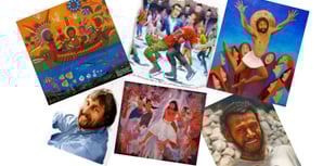 ‘Jesus Laughing and Loving’ art display
