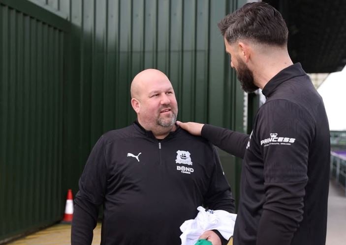 Scott McCann, left, at Plymouth Argyle Community Trust.