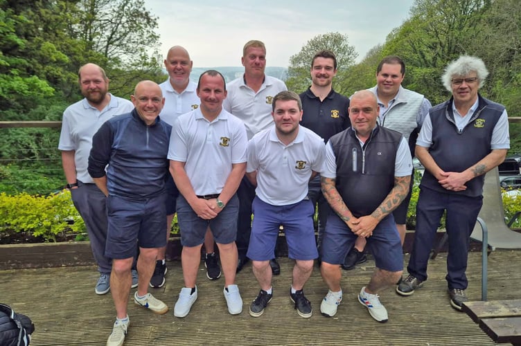 The Downes Crediton Golf Club team which won in the first East Devon League match of the season on April 27.
