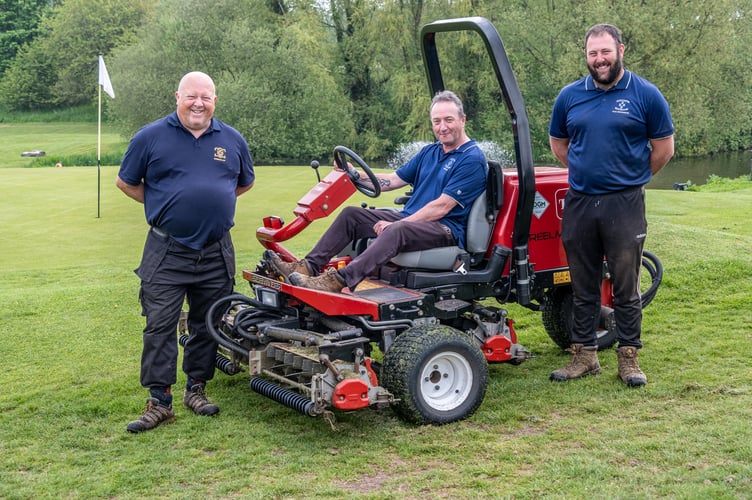 The Downes Crediton Golf Club greenskeepers.
