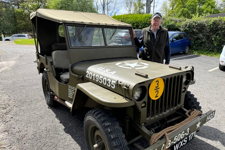 Harry Trump took his 1942 Jeep to Pathfinder Village VE Day 80th celebrations.  AQ 0469
