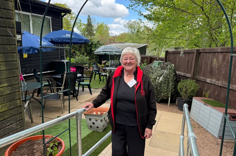 Sue Latham who came up with the idea of a Community Garden at Pathfinder and who runs the garden club.  AQ 0482
