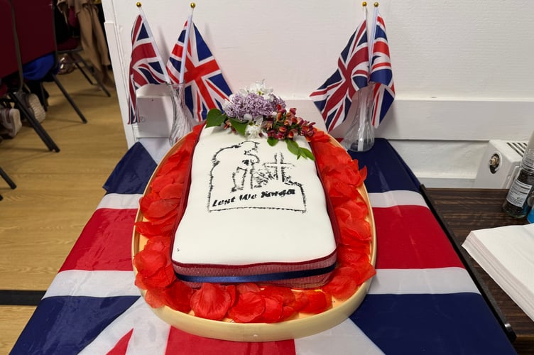 The celebration cake made by Janet Nash. AQ 0497