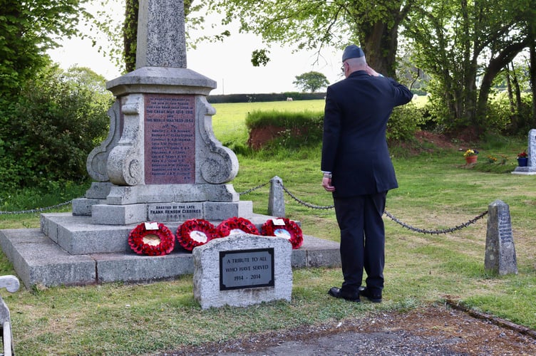 8 May 2025 North Tawton VE Day 6x pic special Laying wreaths (Will Goddard, Crediton Courier)