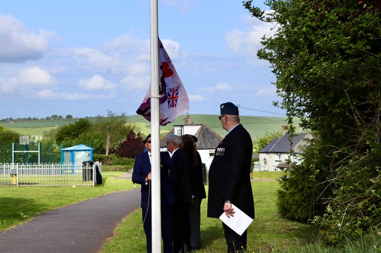 Hoisting the flag