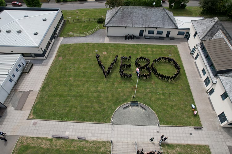 Chulmleigh College Year 7 VE Day 80 tribute (Chulmleigh Academy Trust/ Mid Devon Drones)
