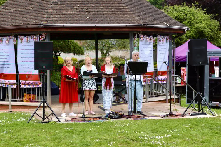 CODS members singing a song from their recent production The Men Who Marched Away