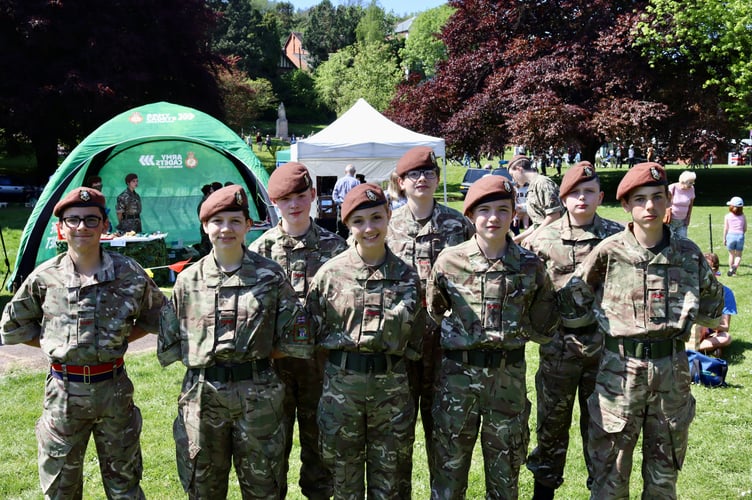 10 May 2025 Crediton VE Day vintage picnic 12x pic special Crediton Army Cadets sold cakes and put on games for children (Will Goddard, Crediton Courier)
