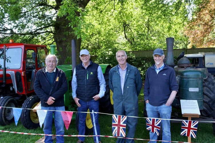 10 May 2025 Crediton VE Day vintage picnic 12x pic special Members of the Mid Devon Tractor Engine and Machinery Group brought vintage tractors to the event (Will Goddard, Crediton Courier)
