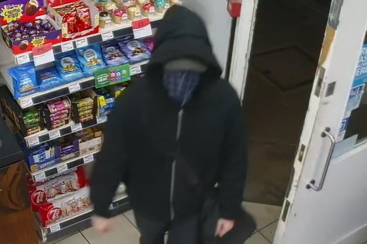 Still image of the offender taken from the store’s CCTV