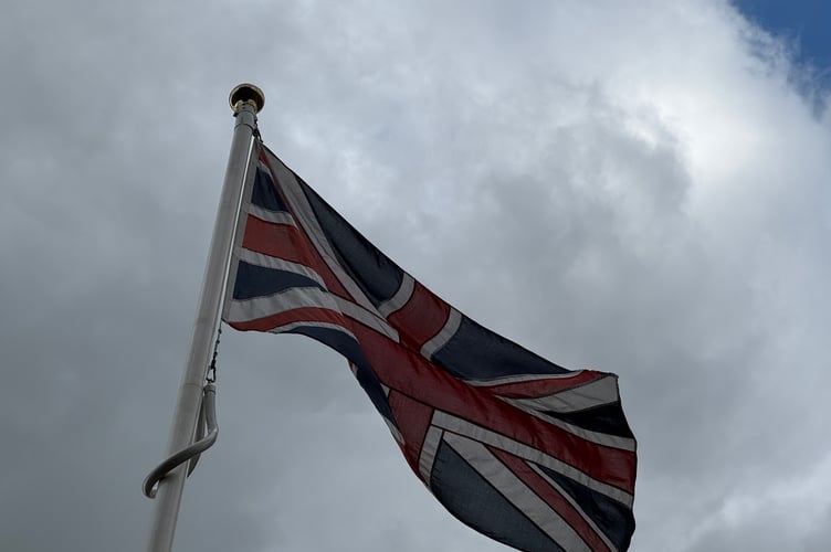 The Union flag flying.  AQ 0823
