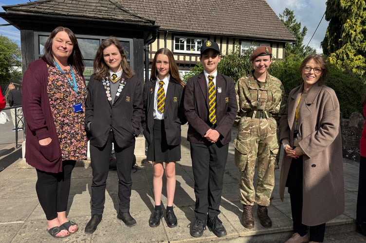Students from Queen Elizabeth’s School read poems as part of the proceedings. AQ 0776