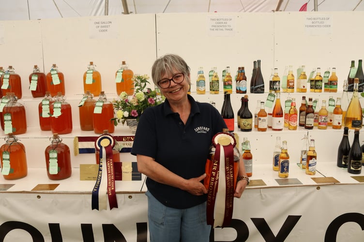Emma McIntyre of Sandford Orchards with the winning cider