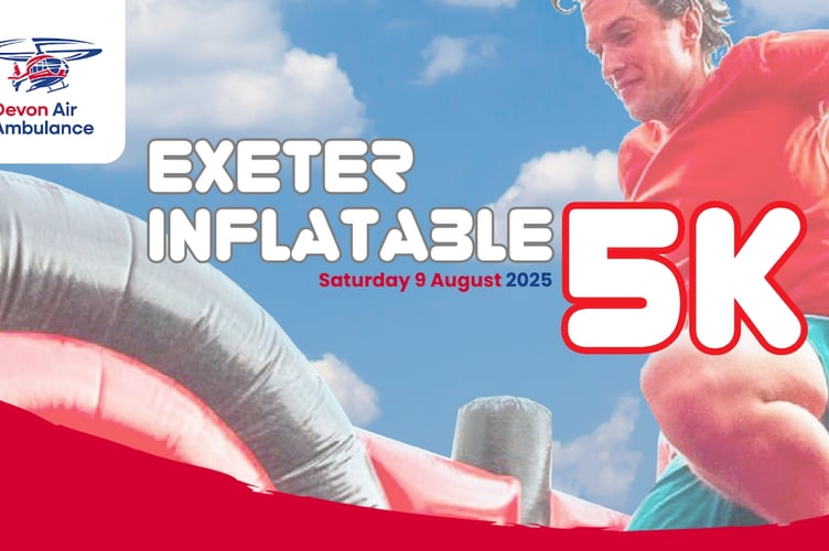 Devon Air Ambulance is Run for Charity’s Charity of the Year for Exeter’s Inflatable 5K.