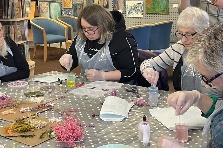People can create their own coasters, trinket trays, figures and more at the workshop